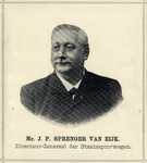 106522 Portret van mr. Jacobus Petrus Sprenger van Eijk, geboren 20 januari 1842, directeur-generaal van de ...
